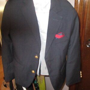 boys izod navy blue blazer sz 7 worn once suit coat